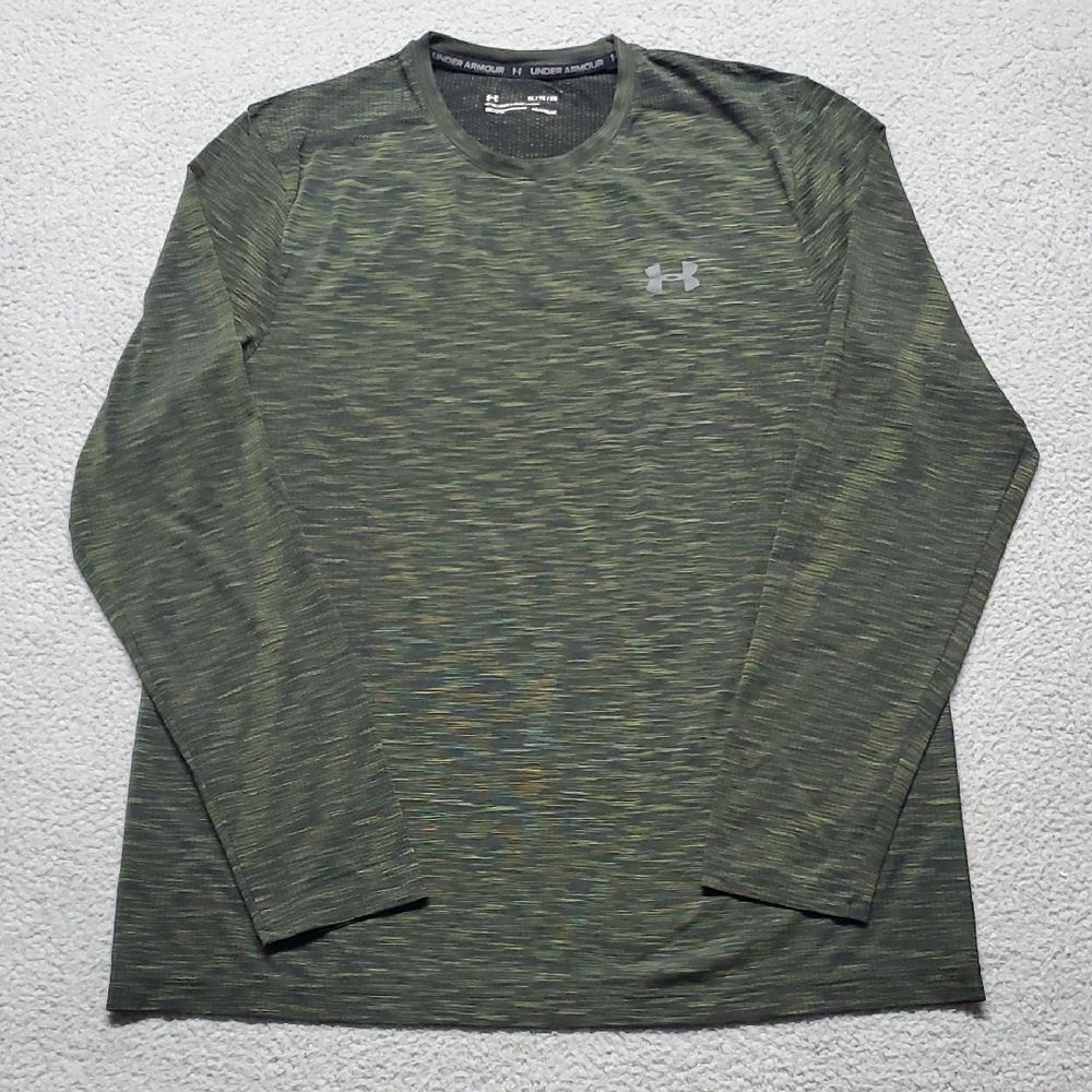 Under Armour Men’s Long Sleeve Performance Tee — Olive/Green Heather
